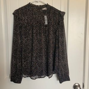 LOFT Ruffle Shoulder Blouse